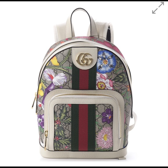 GUCCI
GG Supreme Monogram Flora Web Small Ophidia Day Backpack White - Picture 3 of 12